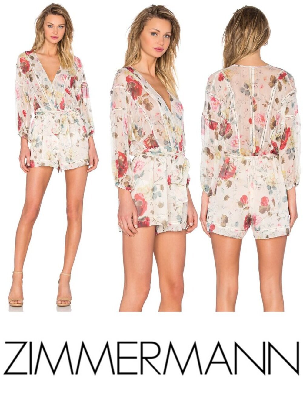 Zimmermann Mischief Ladder Playsuit‎ Romper Size 0 XS